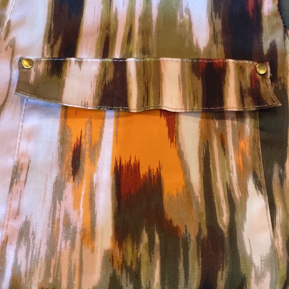 Calvin Klein Multicolored Abstract Print Tab Slee… - image 6